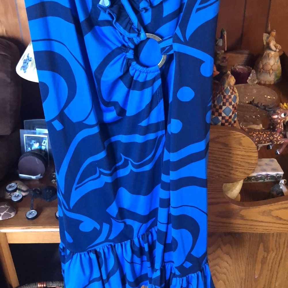 Blue patterned dress - Picture 3 of 5